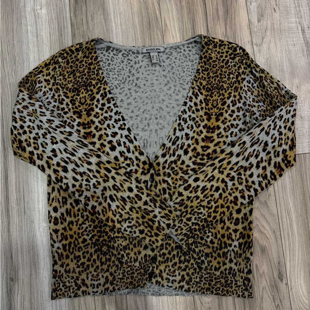 Animal Print V-Neck Women's‎ Cardigan
